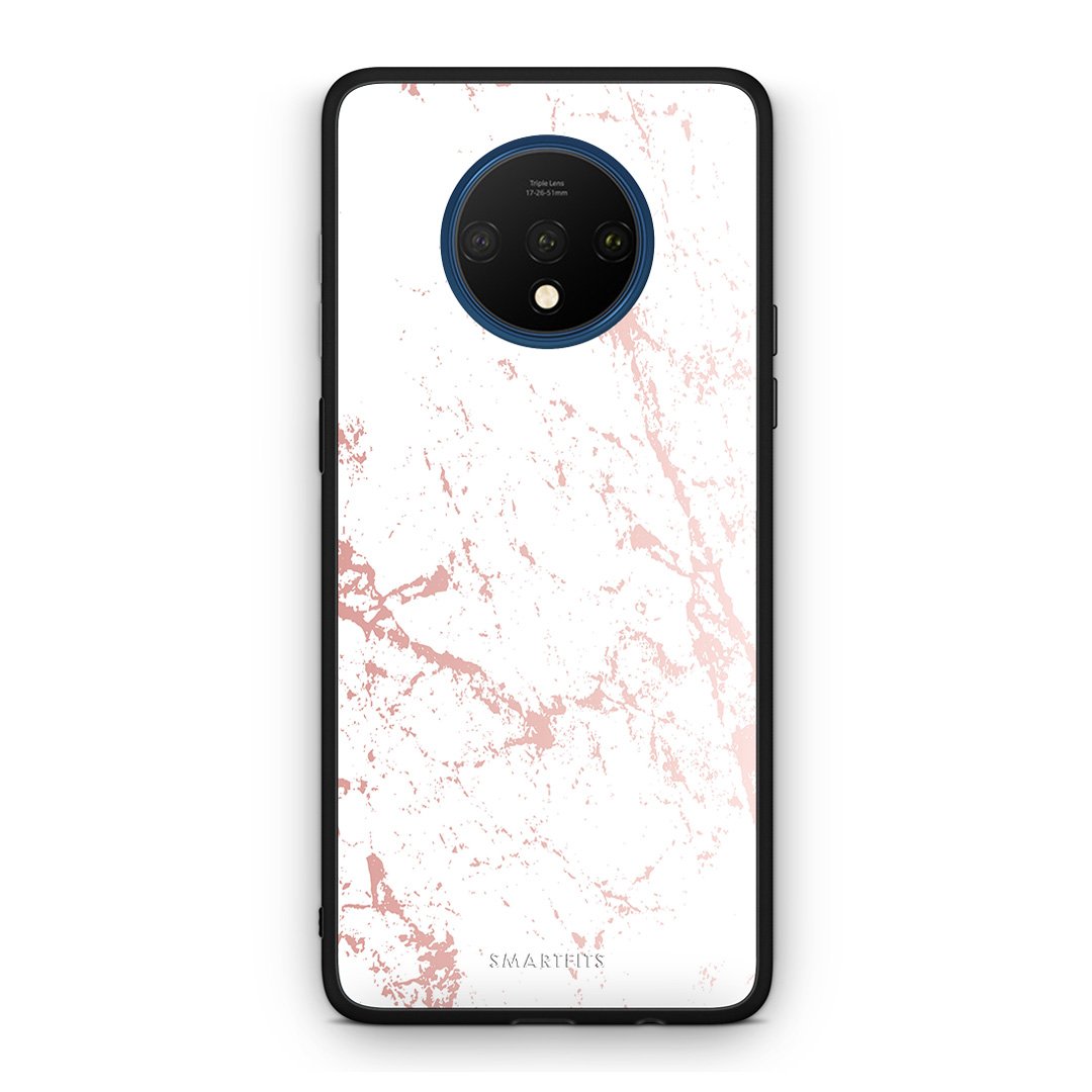 116 - OnePlus 7T  Pink Splash Marble case, cover, bumper