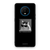 Thumbnail for OnePlus 7T Meme Cat θήκη από τη Smartfits με σχέδιο στο πίσω μέρος και μαύρο περίβλημα | Smartphone case with colorful back and black bezels by Smartfits