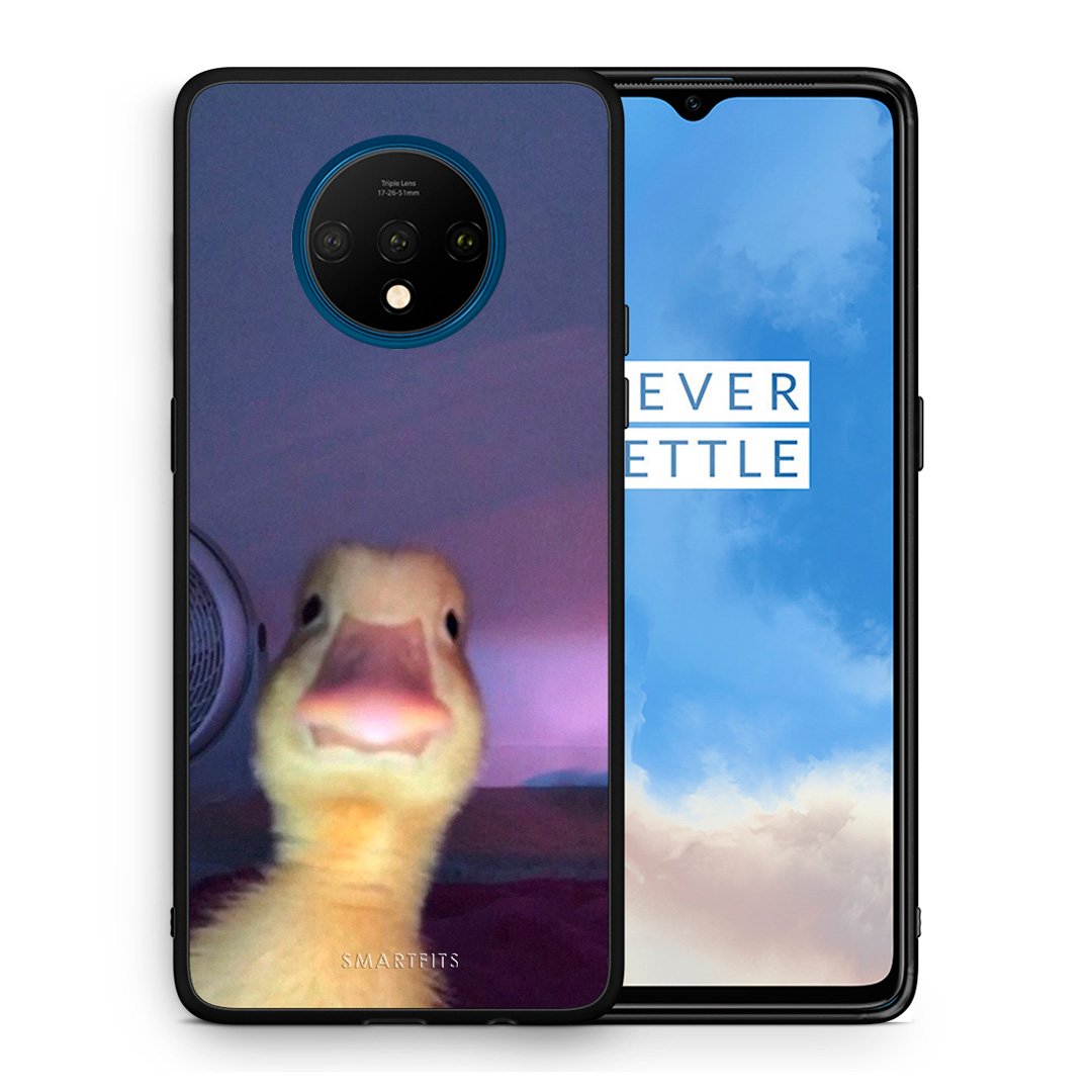 Θήκη OnePlus 7T Meme Duck από τη Smartfits με σχέδιο στο πίσω μέρος και μαύρο περίβλημα | OnePlus 7T Meme Duck case with colorful back and black bezels