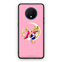 Thumbnail for OnePlus 7T Moon Girl θήκη από τη Smartfits με σχέδιο στο πίσω μέρος και μαύρο περίβλημα | Smartphone case with colorful back and black bezels by Smartfits