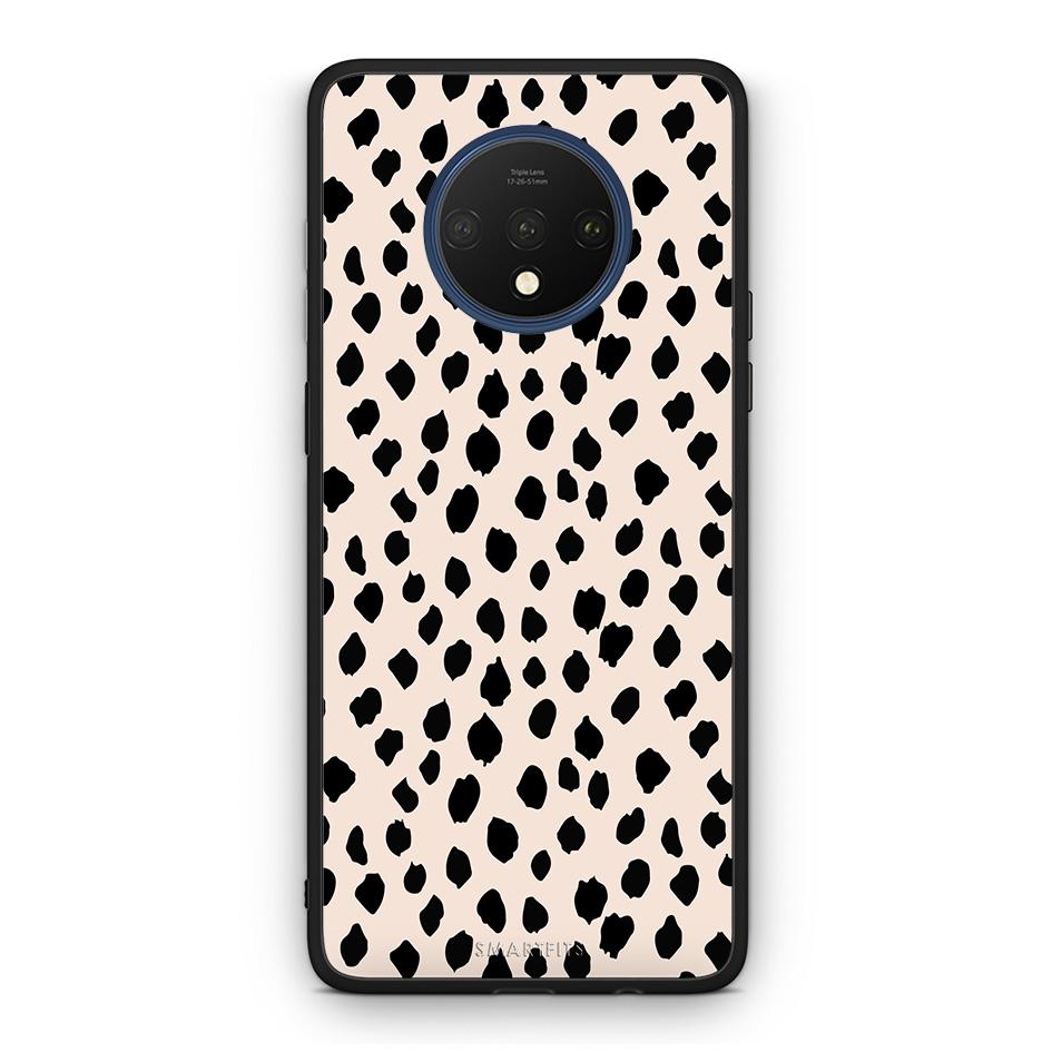 OnePlus 7T New Polka Dots θήκη από τη Smartfits με σχέδιο στο πίσω μέρος και μαύρο περίβλημα | Smartphone case with colorful back and black bezels by Smartfits