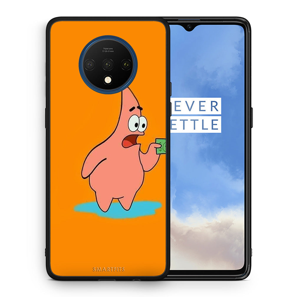 Θήκη Αγίου Βαλεντίνου OnePlus 7T No Money 1 από τη Smartfits με σχέδιο στο πίσω μέρος και μαύρο περίβλημα | OnePlus 7T No Money 1 case with colorful back and black bezels