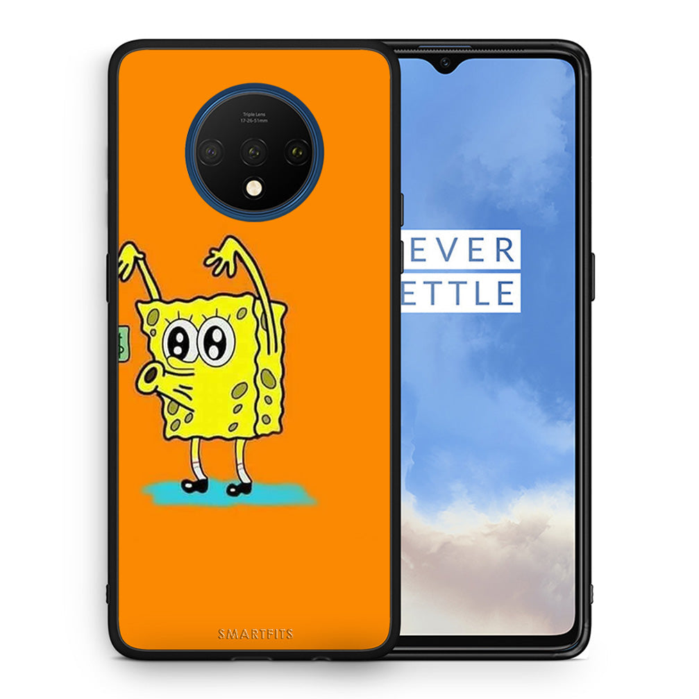 Θήκη Αγίου Βαλεντίνου OnePlus 7T No Money 2 από τη Smartfits με σχέδιο στο πίσω μέρος και μαύρο περίβλημα | OnePlus 7T No Money 2 case with colorful back and black bezels