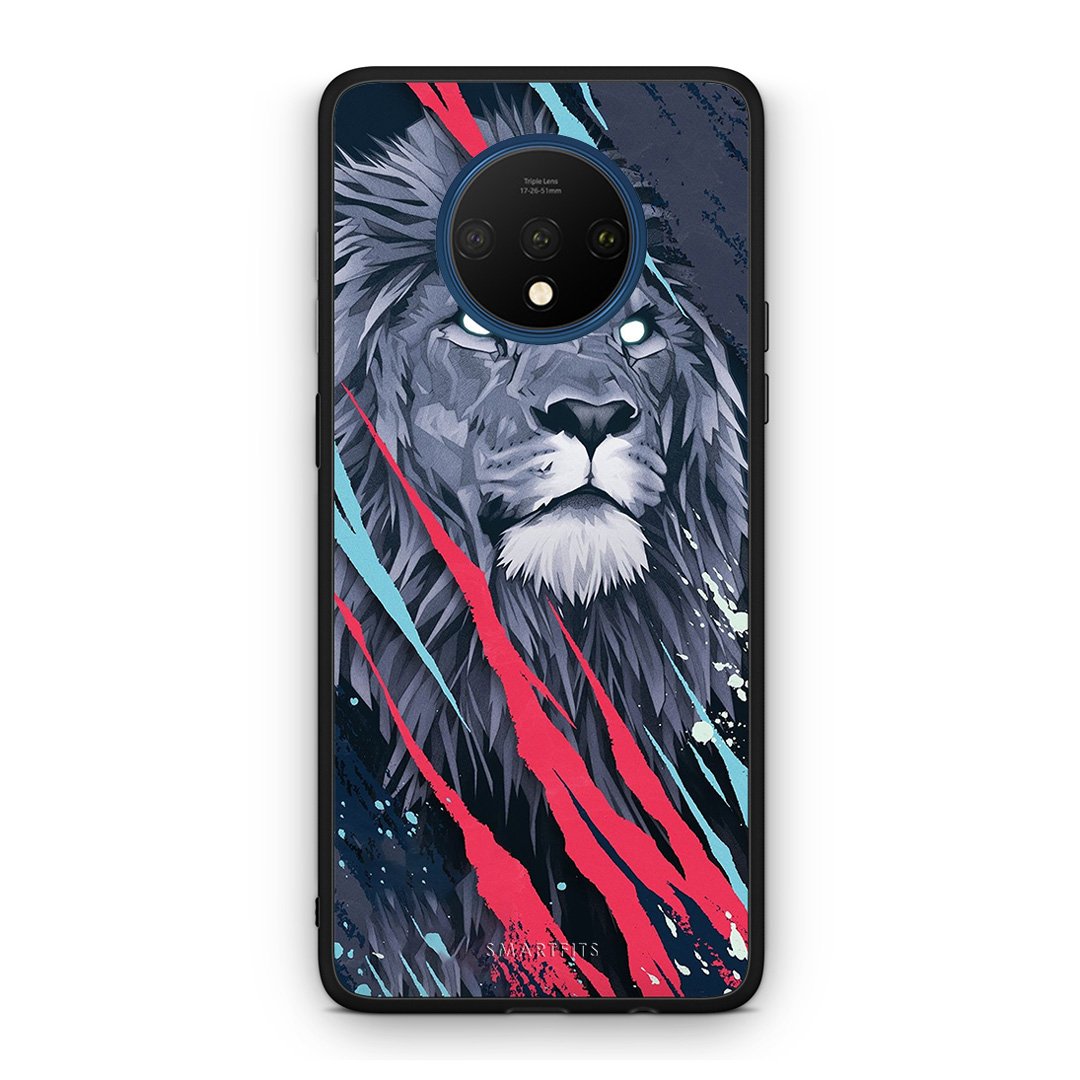 4 - OnePlus 7T Lion Designer PopArt case, cover, bumper
