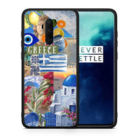 Thumbnail for Θήκη OnePlus 7T Pro All Greek από τη Smartfits με σχέδιο στο πίσω μέρος και μαύρο περίβλημα | OnePlus 7T Pro All Greek case with colorful back and black bezels