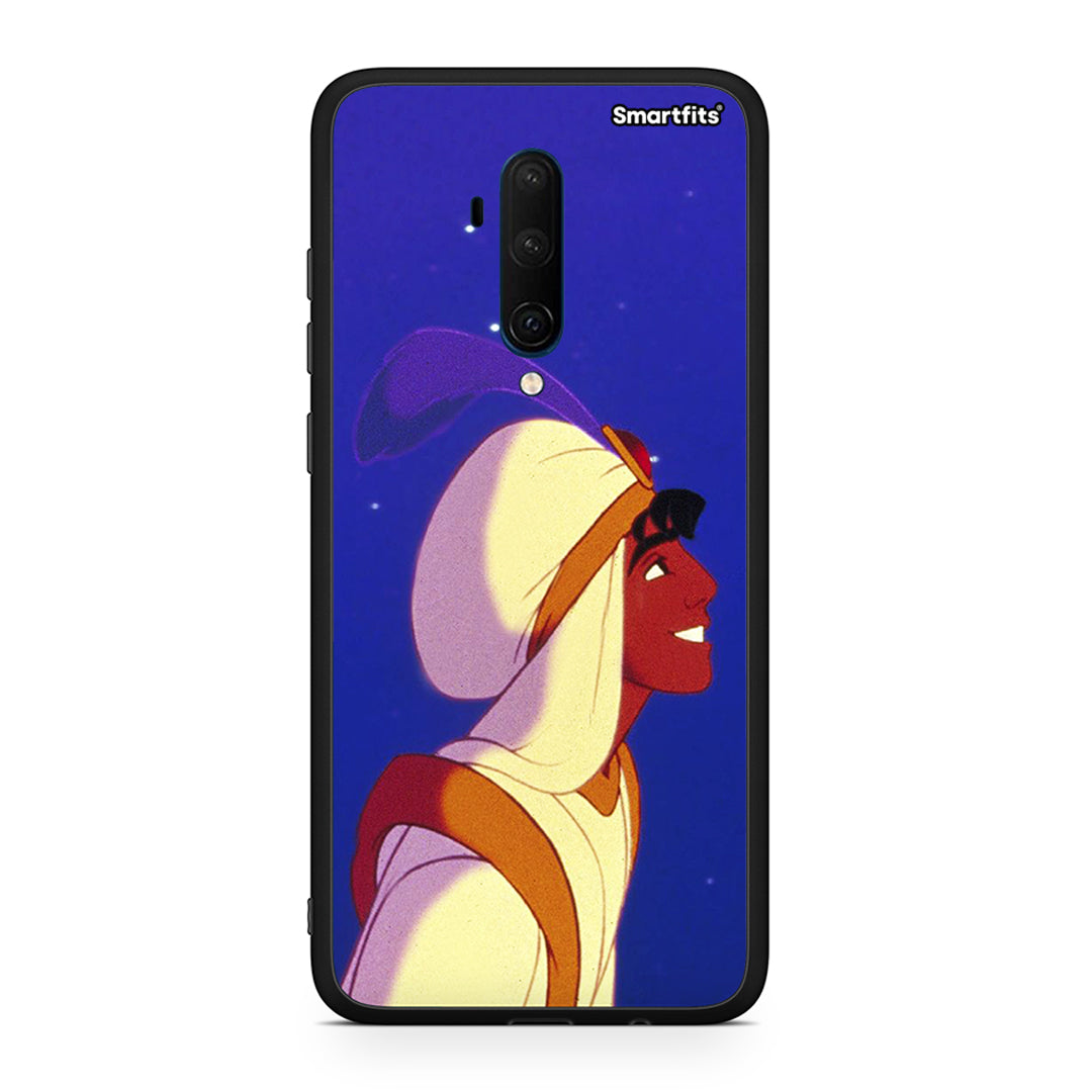 OnePlus 7T Pro Alladin And Jasmine Love 1 θήκη από τη Smartfits με σχέδιο στο πίσω μέρος και μαύρο περίβλημα | Smartphone case with colorful back and black bezels by Smartfits