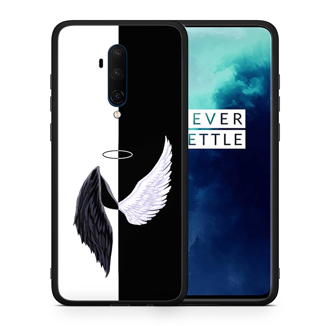 Θήκη OnePlus 7T Pro Angels Demons από τη Smartfits με σχέδιο στο πίσω μέρος και μαύρο περίβλημα | OnePlus 7T Pro Angels Demons case with colorful back and black bezels