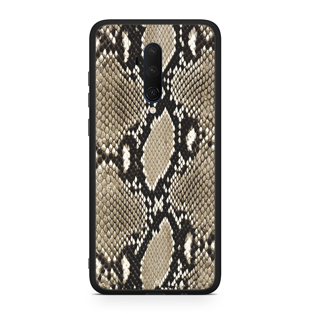 OnePlus 7T Pro Fashion Snake Animal θήκη από τη Smartfits με σχέδιο στο πίσω μέρος και μαύρο περίβλημα | Smartphone case with colorful back and black bezels by Smartfits