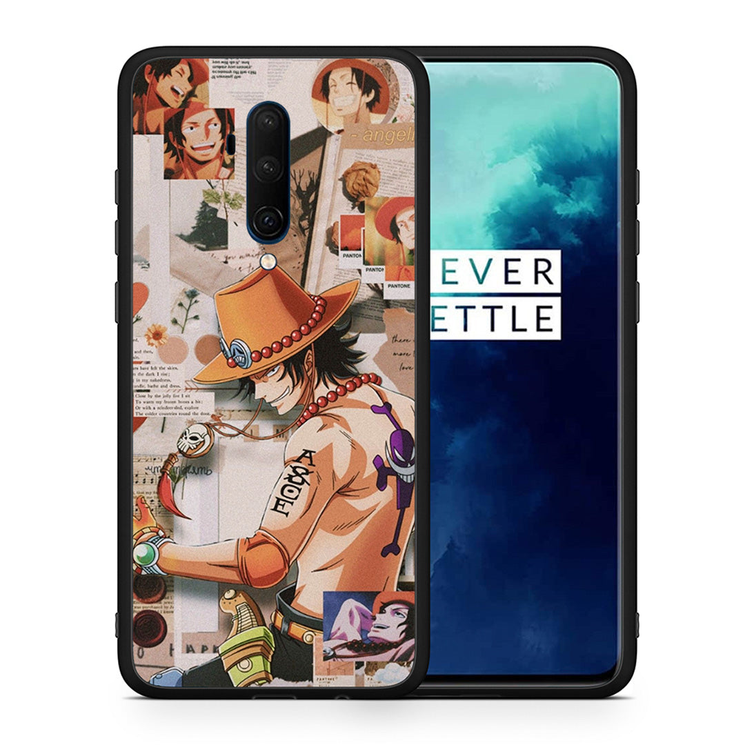 Θήκη OnePlus 7T Pro Anime Collage από τη Smartfits με σχέδιο στο πίσω μέρος και μαύρο περίβλημα | OnePlus 7T Pro Anime Collage case with colorful back and black bezels