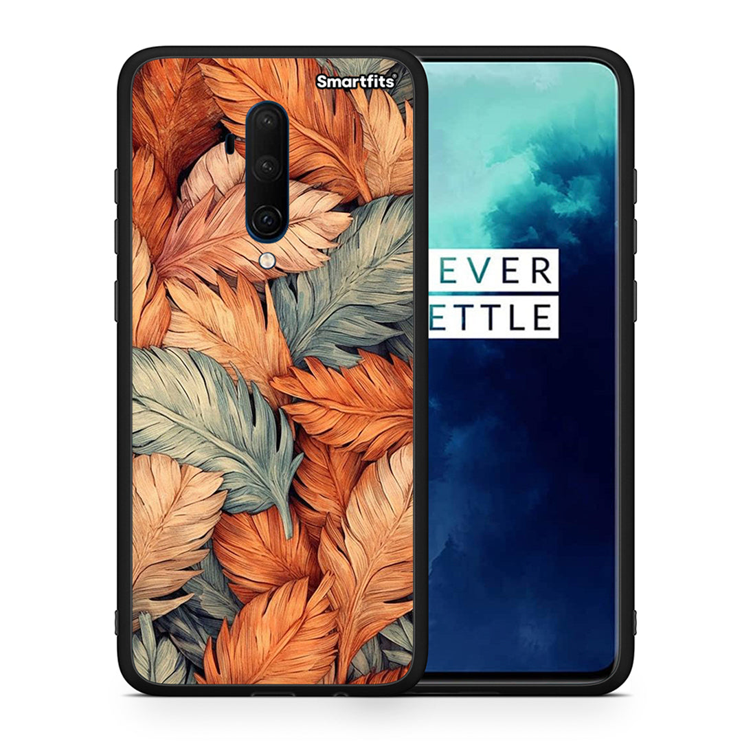 Θήκη OnePlus 7T Pro Autumn Leaves από τη Smartfits με σχέδιο στο πίσω μέρος και μαύρο περίβλημα | OnePlus 7T Pro Autumn Leaves case with colorful back and black bezels