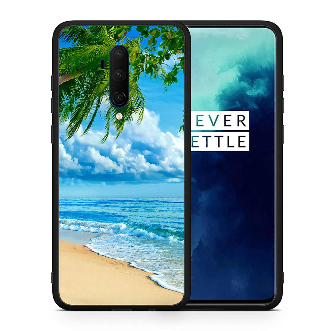 Θήκη OnePlus 7T Pro Beautiful Beach από τη Smartfits με σχέδιο στο πίσω μέρος και μαύρο περίβλημα | OnePlus 7T Pro Beautiful Beach case with colorful back and black bezels