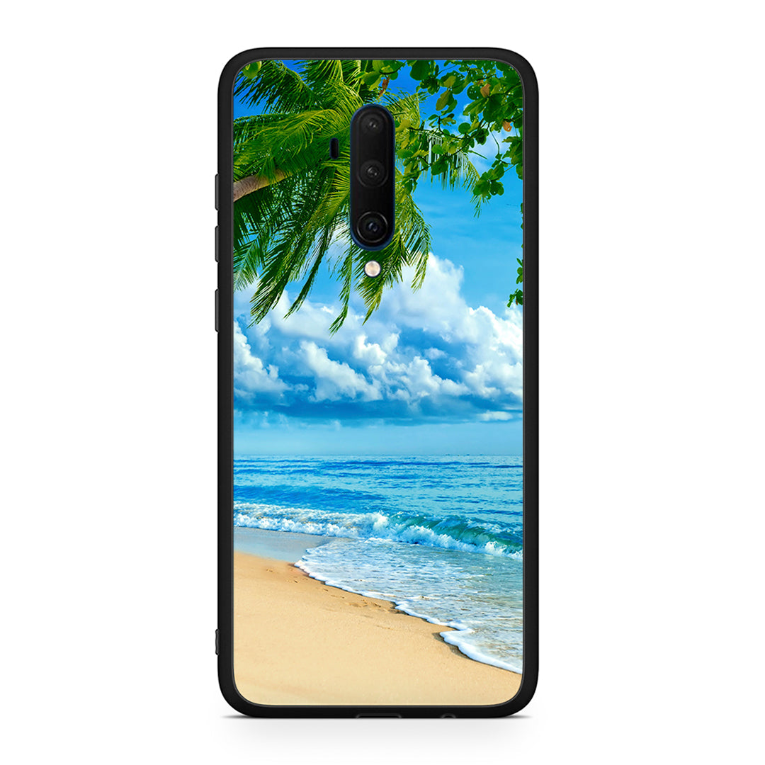 OnePlus 7T Pro Beautiful Beach θήκη από τη Smartfits με σχέδιο στο πίσω μέρος και μαύρο περίβλημα | Smartphone case with colorful back and black bezels by Smartfits