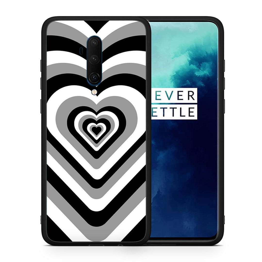 Θήκη OnePlus 7T Pro Black Hearts από τη Smartfits με σχέδιο στο πίσω μέρος και μαύρο περίβλημα | OnePlus 7T Pro Black Hearts case with colorful back and black bezels