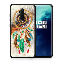 Thumbnail for Θήκη OnePlus 7T Pro DreamCatcher Boho από τη Smartfits με σχέδιο στο πίσω μέρος και μαύρο περίβλημα | OnePlus 7T Pro DreamCatcher Boho case with colorful back and black bezels