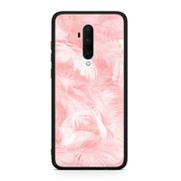 Thumbnail for OnePlus 7T Pro Pink Feather Boho θήκη από τη Smartfits με σχέδιο στο πίσω μέρος και μαύρο περίβλημα | Smartphone case with colorful back and black bezels by Smartfits