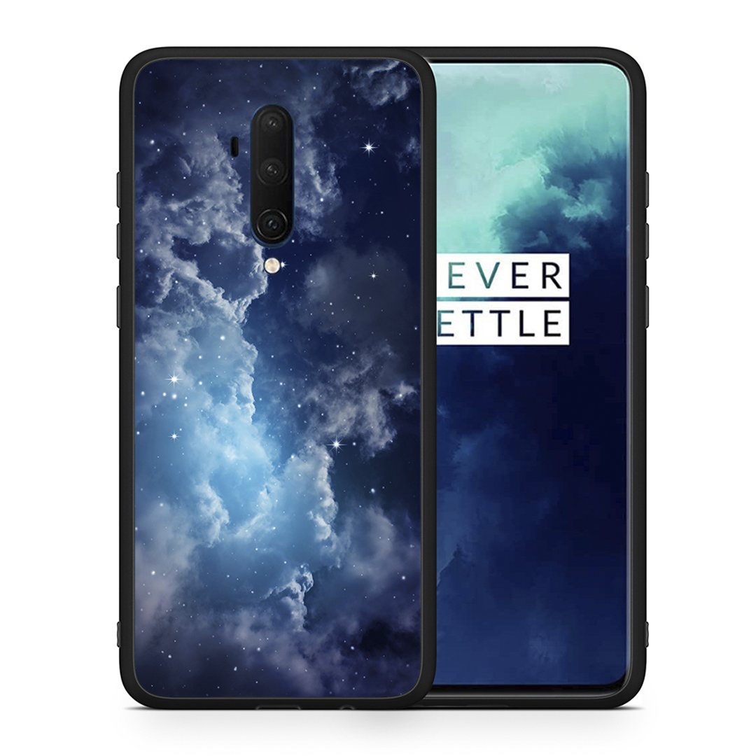 Θήκη OnePlus 7T Pro Blue Sky Galaxy από τη Smartfits με σχέδιο στο πίσω μέρος και μαύρο περίβλημα | OnePlus 7T Pro Blue Sky Galaxy case with colorful back and black bezels