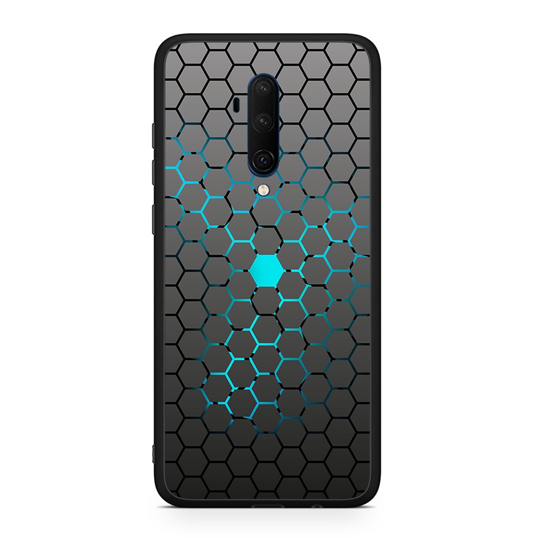 OnePlus 7T Pro Hexagonal Geometric θήκη από τη Smartfits με σχέδιο στο πίσω μέρος και μαύρο περίβλημα | Smartphone case with colorful back and black bezels by Smartfits