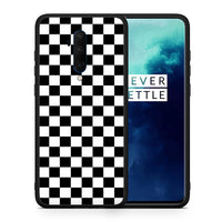 Thumbnail for Θήκη OnePlus 7T Pro Squares Geometric από τη Smartfits με σχέδιο στο πίσω μέρος και μαύρο περίβλημα | OnePlus 7T Pro Squares Geometric case with colorful back and black bezels