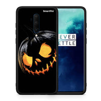 Thumbnail for Θήκη OnePlus 7T Pro Halloween Scary Pumpkin από τη Smartfits με σχέδιο στο πίσω μέρος και μαύρο περίβλημα | OnePlus 7T Pro Halloween Scary Pumpkin case with colorful back and black bezels