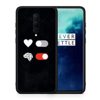 Thumbnail for Θήκη Αγίου Βαλεντίνου OnePlus 7T Pro Heart Vs Brain από τη Smartfits με σχέδιο στο πίσω μέρος και μαύρο περίβλημα | OnePlus 7T Pro Heart Vs Brain case with colorful back and black bezels