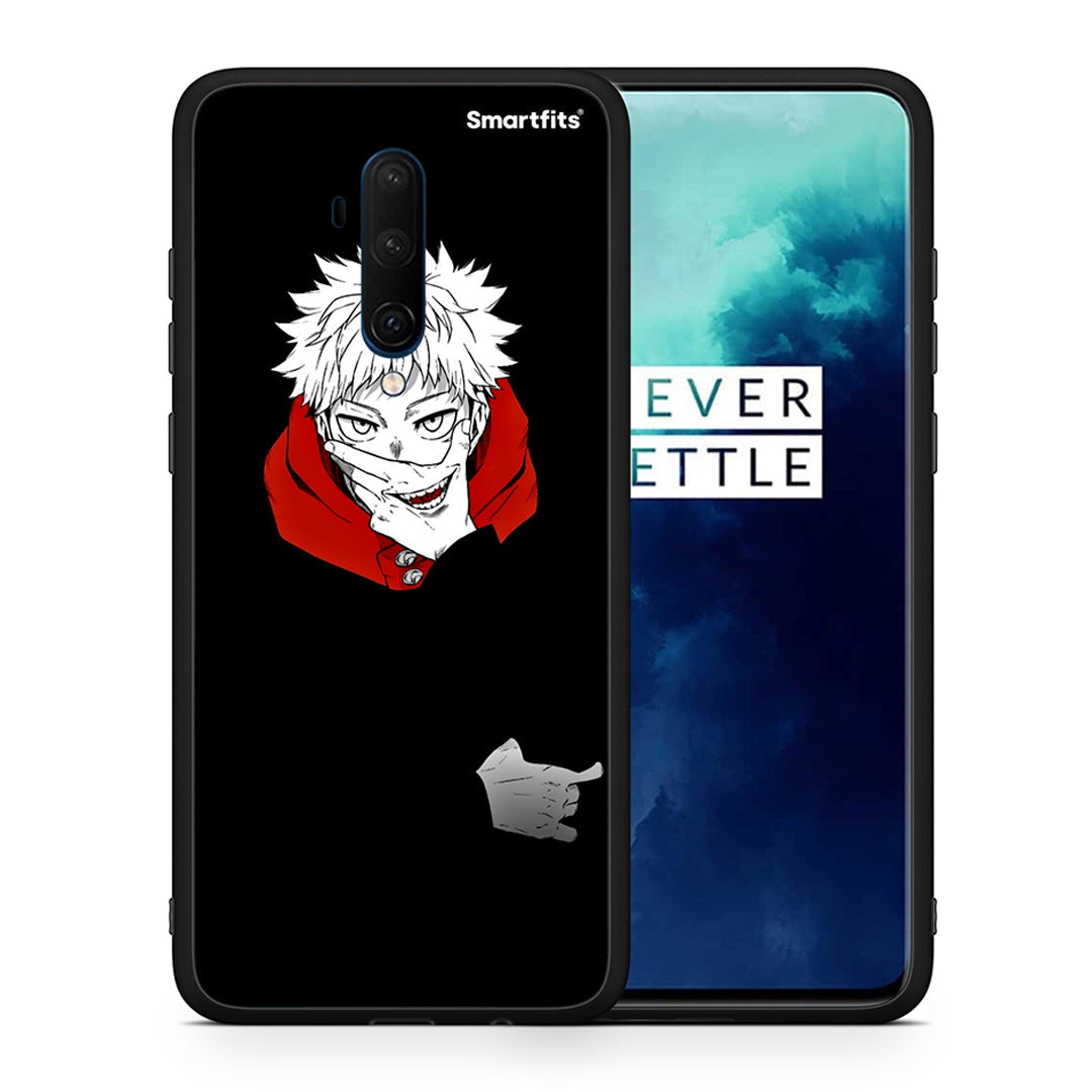 Θήκη OnePlus 7T Pro Itadori Anime από τη Smartfits με σχέδιο στο πίσω μέρος και μαύρο περίβλημα | OnePlus 7T Pro Itadori Anime case with colorful back and black bezels