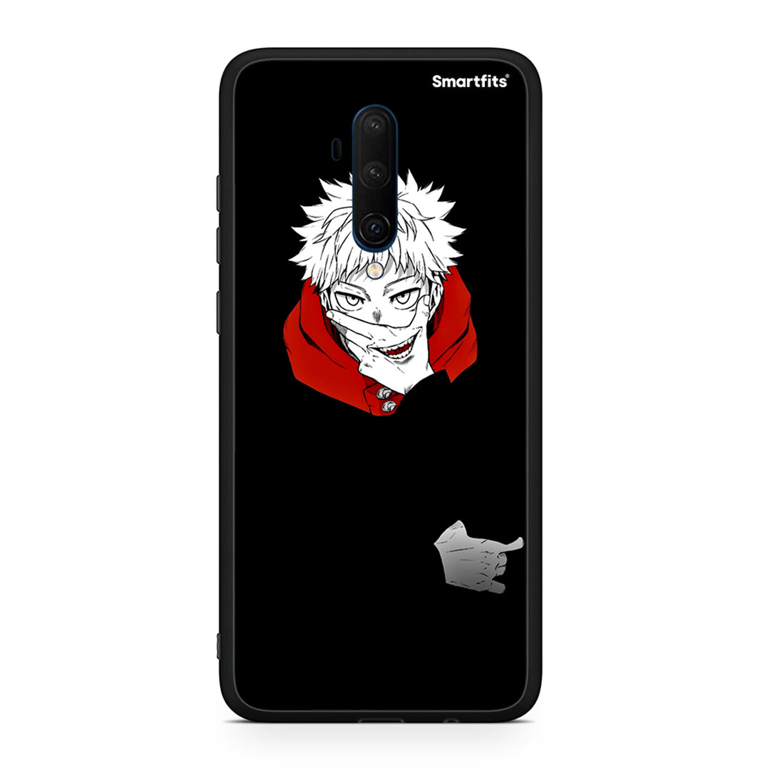 OnePlus 7T Pro Itadori Anime θήκη από τη Smartfits με σχέδιο στο πίσω μέρος και μαύρο περίβλημα | Smartphone case with colorful back and black bezels by Smartfits