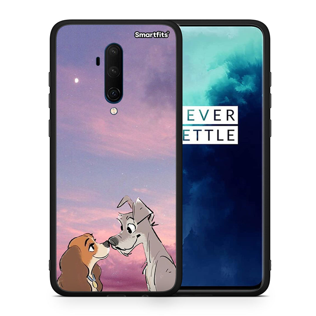 Θήκη OnePlus 7T Pro Lady And Tramp από τη Smartfits με σχέδιο στο πίσω μέρος και μαύρο περίβλημα | OnePlus 7T Pro Lady And Tramp case with colorful back and black bezels