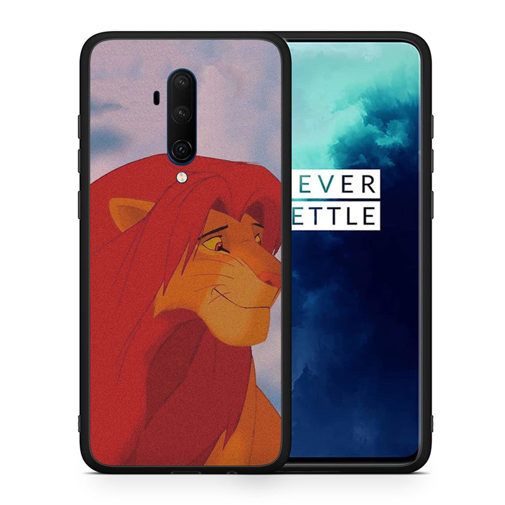 Θήκη Αγίου Βαλεντίνου OnePlus 7T Pro Lion Love 1 από τη Smartfits με σχέδιο στο πίσω μέρος και μαύρο περίβλημα | OnePlus 7T Pro Lion Love 1 case with colorful back and black bezels