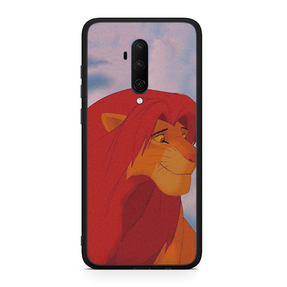 OnePlus 7T Pro Lion Love 1 Θήκη Αγίου Βαλεντίνου από τη Smartfits με σχέδιο στο πίσω μέρος και μαύρο περίβλημα | Smartphone case with colorful back and black bezels by Smartfits