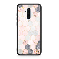 Thumbnail for OnePlus 7T Pro Hexagon Pink Marble θήκη από τη Smartfits με σχέδιο στο πίσω μέρος και μαύρο περίβλημα | Smartphone case with colorful back and black bezels by Smartfits