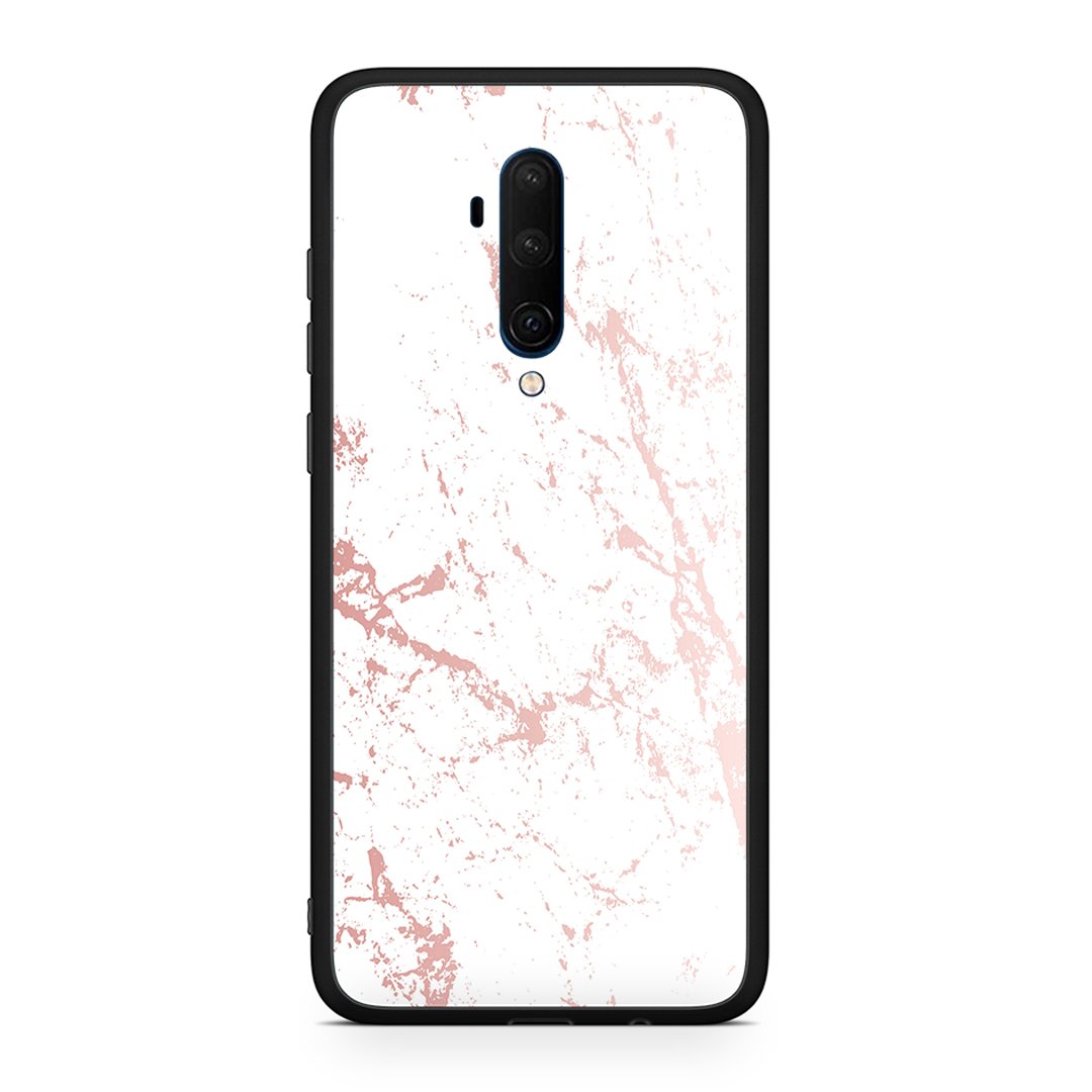OnePlus 7T Pro Pink Splash Marble θήκη από τη Smartfits με σχέδιο στο πίσω μέρος και μαύρο περίβλημα | Smartphone case with colorful back and black bezels by Smartfits