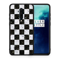 Thumbnail for Θήκη OnePlus 7T Pro Square Geometric Marble από τη Smartfits με σχέδιο στο πίσω μέρος και μαύρο περίβλημα | OnePlus 7T Pro Square Geometric Marble case with colorful back and black bezels