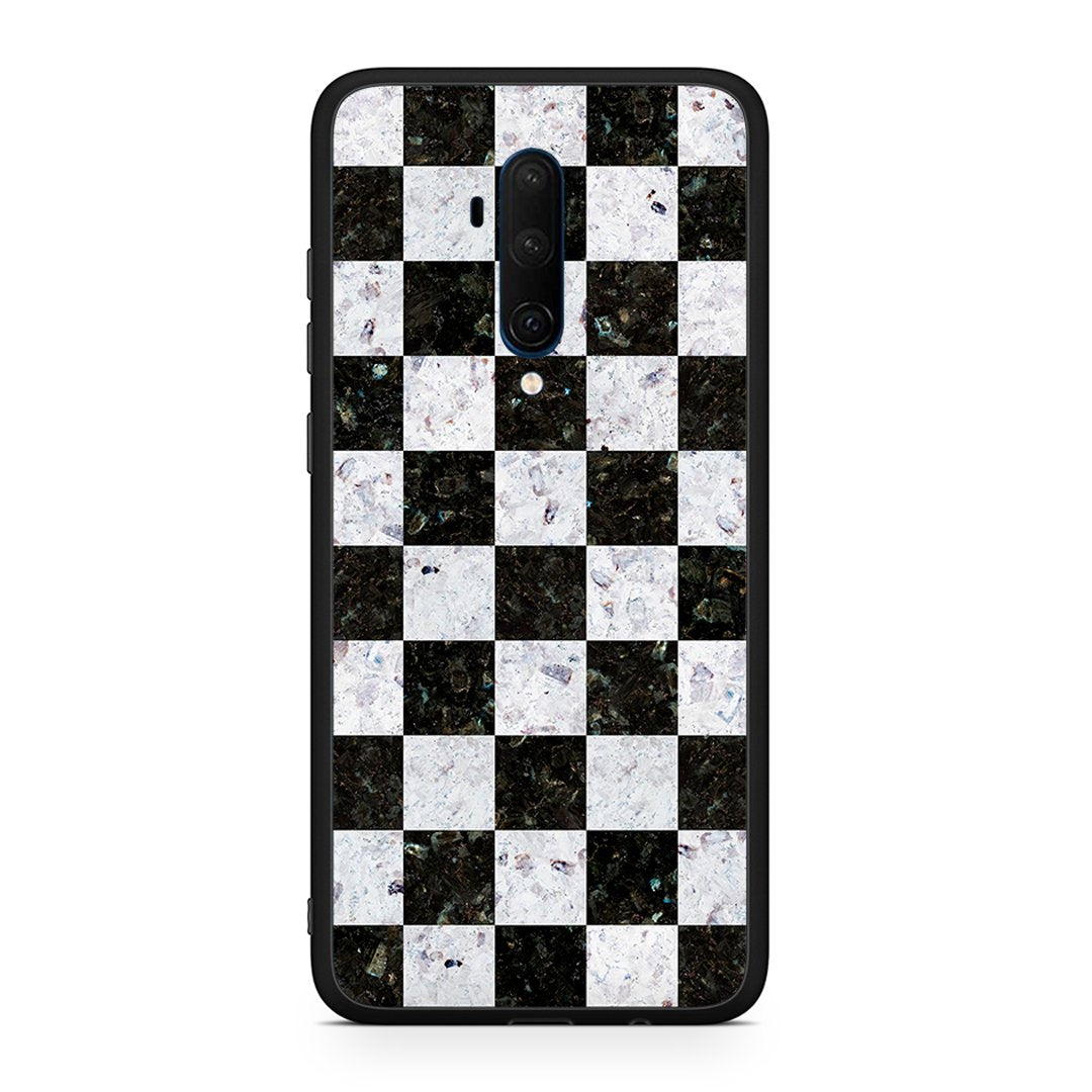 OnePlus 7T Pro Square Geometric Marble θήκη από τη Smartfits με σχέδιο στο πίσω μέρος και μαύρο περίβλημα | Smartphone case with colorful back and black bezels by Smartfits