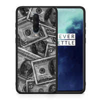 Thumbnail for Θήκη OnePlus 7T Pro Money Dollars από τη Smartfits με σχέδιο στο πίσω μέρος και μαύρο περίβλημα | OnePlus 7T Pro Money Dollars case with colorful back and black bezels