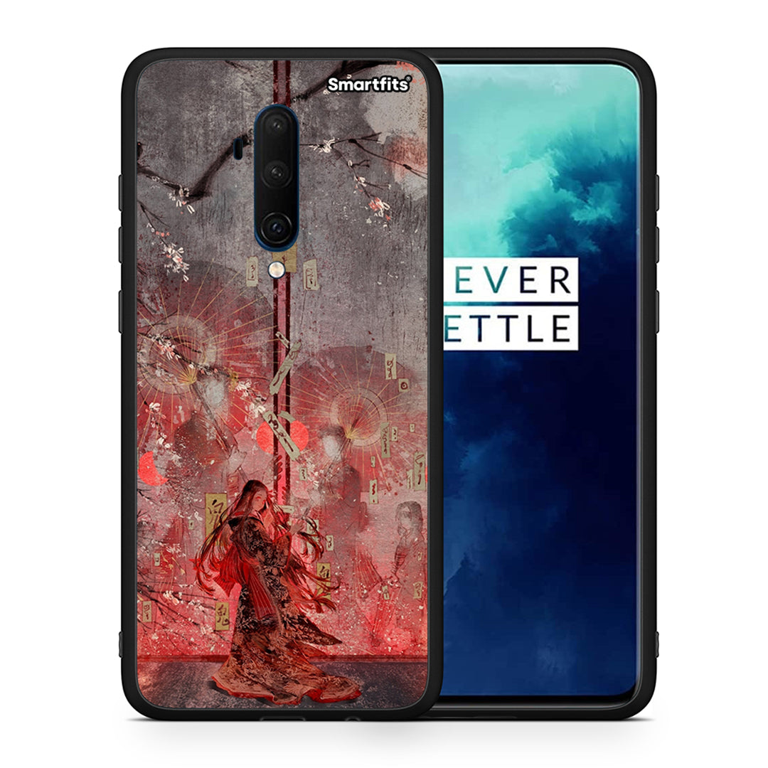 Θήκη OnePlus 7T Pro Nezuko Kamado από τη Smartfits με σχέδιο στο πίσω μέρος και μαύρο περίβλημα | OnePlus 7T Pro Nezuko Kamado case with colorful back and black bezels