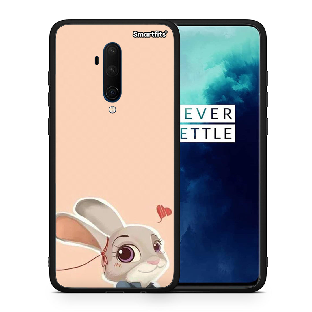 Θήκη OnePlus 7T Pro Nick Wilde And Judy Hopps Love 2 από τη Smartfits με σχέδιο στο πίσω μέρος και μαύρο περίβλημα | OnePlus 7T Pro Nick Wilde And Judy Hopps Love 2 case with colorful back and black bezels