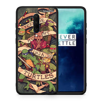 Thumbnail for Θήκη OnePlus 7T Pro Ninja Turtles από τη Smartfits με σχέδιο στο πίσω μέρος και μαύρο περίβλημα | OnePlus 7T Pro Ninja Turtles case with colorful back and black bezels