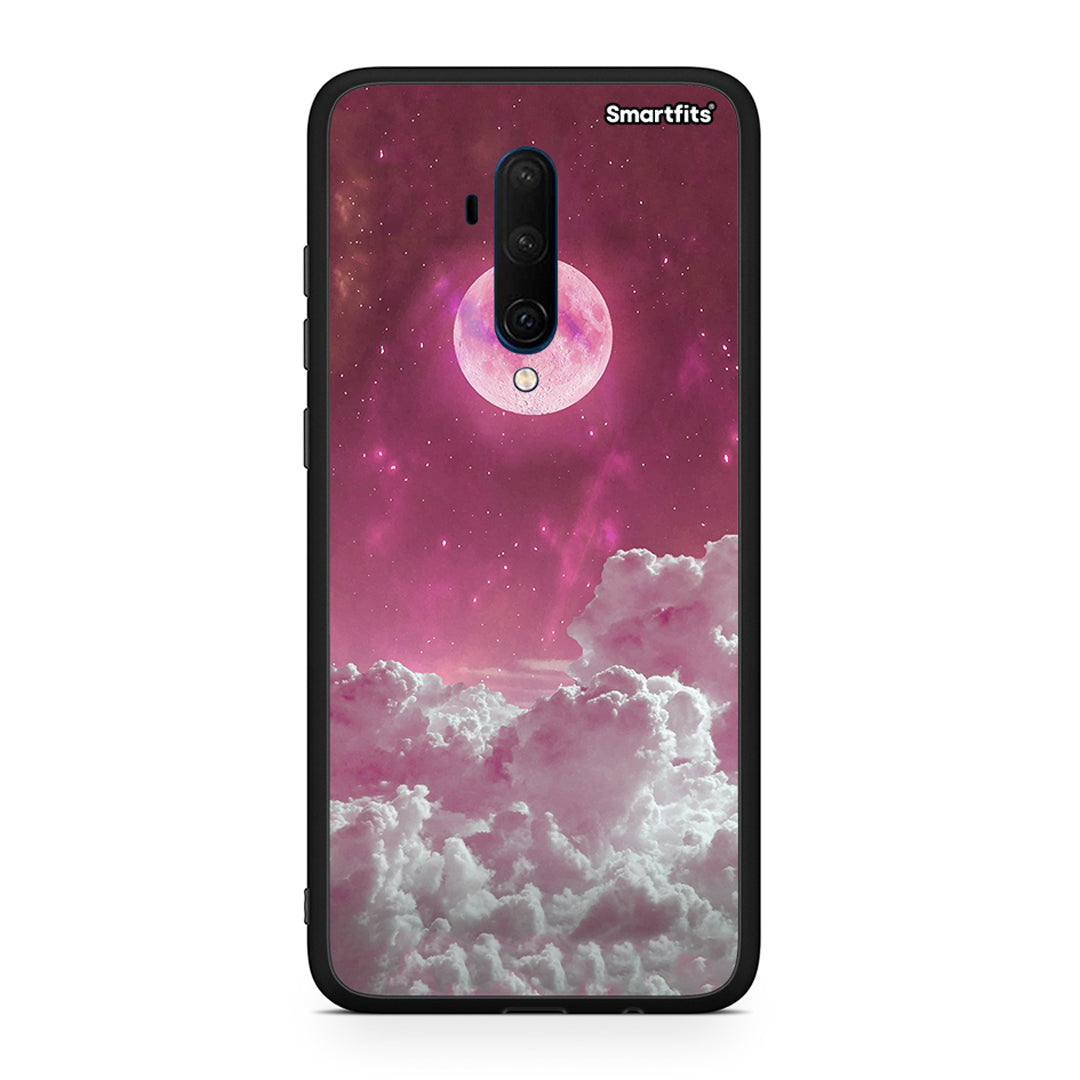 OnePlus 7T Pro Pink Moon Θήκη από τη Smartfits με σχέδιο στο πίσω μέρος και μαύρο περίβλημα | Smartphone case with colorful back and black bezels by Smartfits