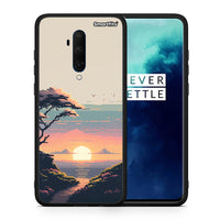 Thumbnail for Θήκη OnePlus 7T Pro Pixel Sunset από τη Smartfits με σχέδιο στο πίσω μέρος και μαύρο περίβλημα | OnePlus 7T Pro Pixel Sunset case with colorful back and black bezels