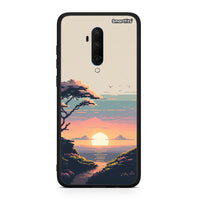 Thumbnail for OnePlus 7T Pro Pixel Sunset Θήκη από τη Smartfits με σχέδιο στο πίσω μέρος και μαύρο περίβλημα | Smartphone case with colorful back and black bezels by Smartfits