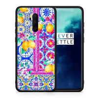 Thumbnail for Θήκη OnePlus 7T Pro Retro Spring από τη Smartfits με σχέδιο στο πίσω μέρος και μαύρο περίβλημα | OnePlus 7T Pro Retro Spring case with colorful back and black bezels