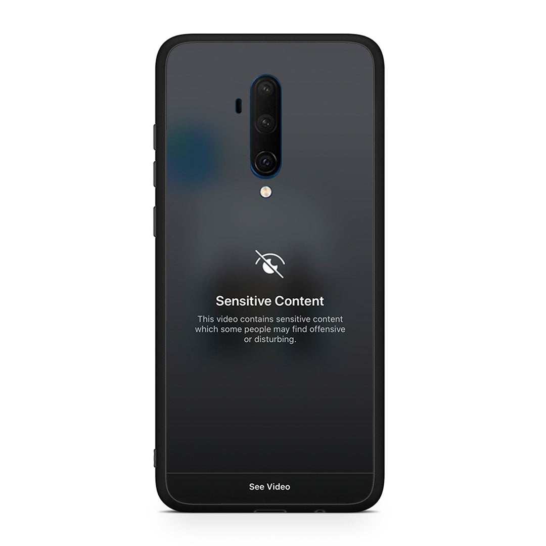 OnePlus 7T Pro Sensitive Content θήκη από τη Smartfits με σχέδιο στο πίσω μέρος και μαύρο περίβλημα | Smartphone case with colorful back and black bezels by Smartfits