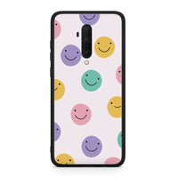 Thumbnail for OnePlus 7T Pro Smiley Faces θήκη από τη Smartfits με σχέδιο στο πίσω μέρος και μαύρο περίβλημα | Smartphone case with colorful back and black bezels by Smartfits