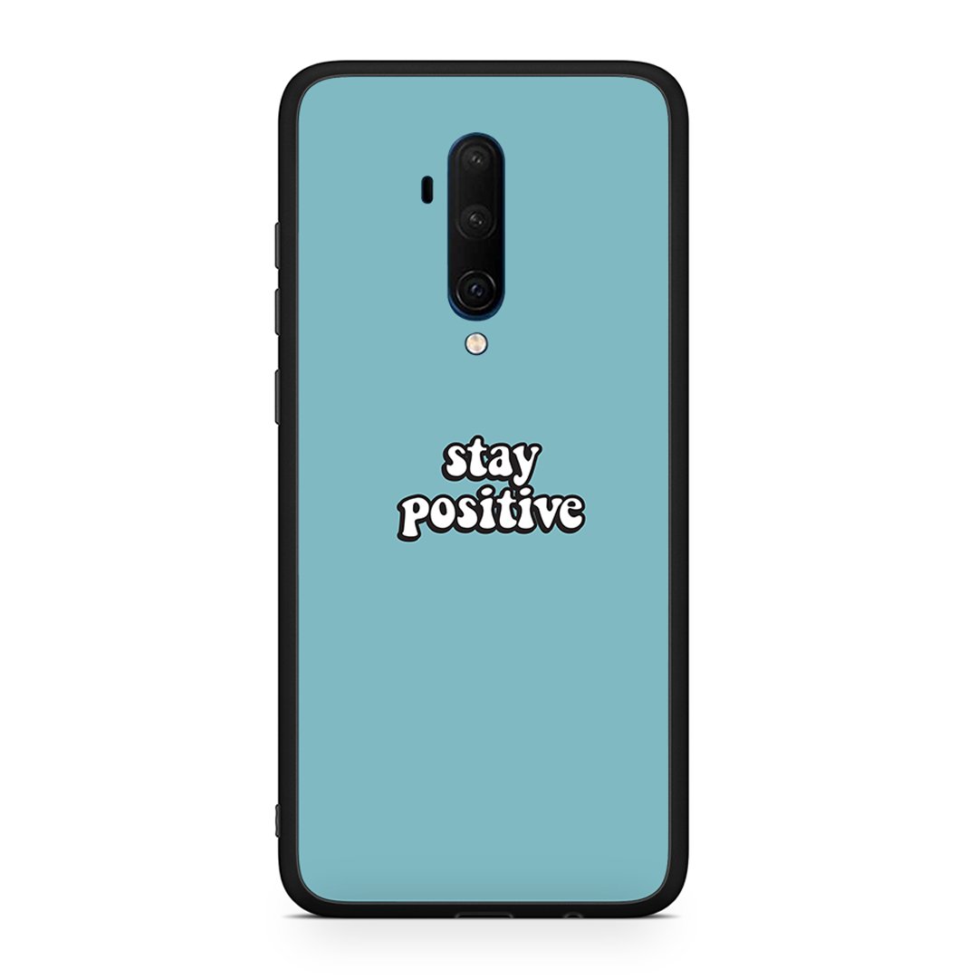 OnePlus 7T Pro Positive Text θήκη από τη Smartfits με σχέδιο στο πίσω μέρος και μαύρο περίβλημα | Smartphone case with colorful back and black bezels by Smartfits
