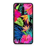 Thumbnail for OnePlus 7T Pro Tropical Flowers θήκη από τη Smartfits με σχέδιο στο πίσω μέρος και μαύρο περίβλημα | Smartphone case with colorful back and black bezels by Smartfits