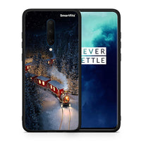 Thumbnail for Θήκη OnePlus 7T Pro Xmas Train από τη Smartfits με σχέδιο στο πίσω μέρος και μαύρο περίβλημα | OnePlus 7T Pro Xmas Train case with colorful back and black bezels