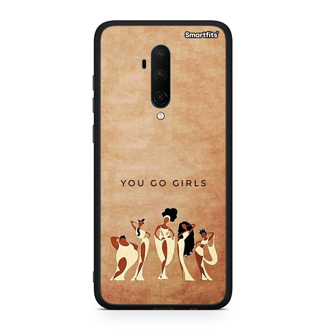 OnePlus 7T Pro You Go Girl θήκη από τη Smartfits με σχέδιο στο πίσω μέρος και μαύρο περίβλημα | Smartphone case with colorful back and black bezels by Smartfits