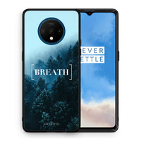 Thumbnail for Θήκη OnePlus 7T Breath Quote από τη Smartfits με σχέδιο στο πίσω μέρος και μαύρο περίβλημα | OnePlus 7T Breath Quote case with colorful back and black bezels
