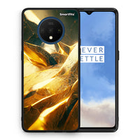 Thumbnail for Θήκη OnePlus 7T Real Gold από τη Smartfits με σχέδιο στο πίσω μέρος και μαύρο περίβλημα | OnePlus 7T Real Gold case with colorful back and black bezels