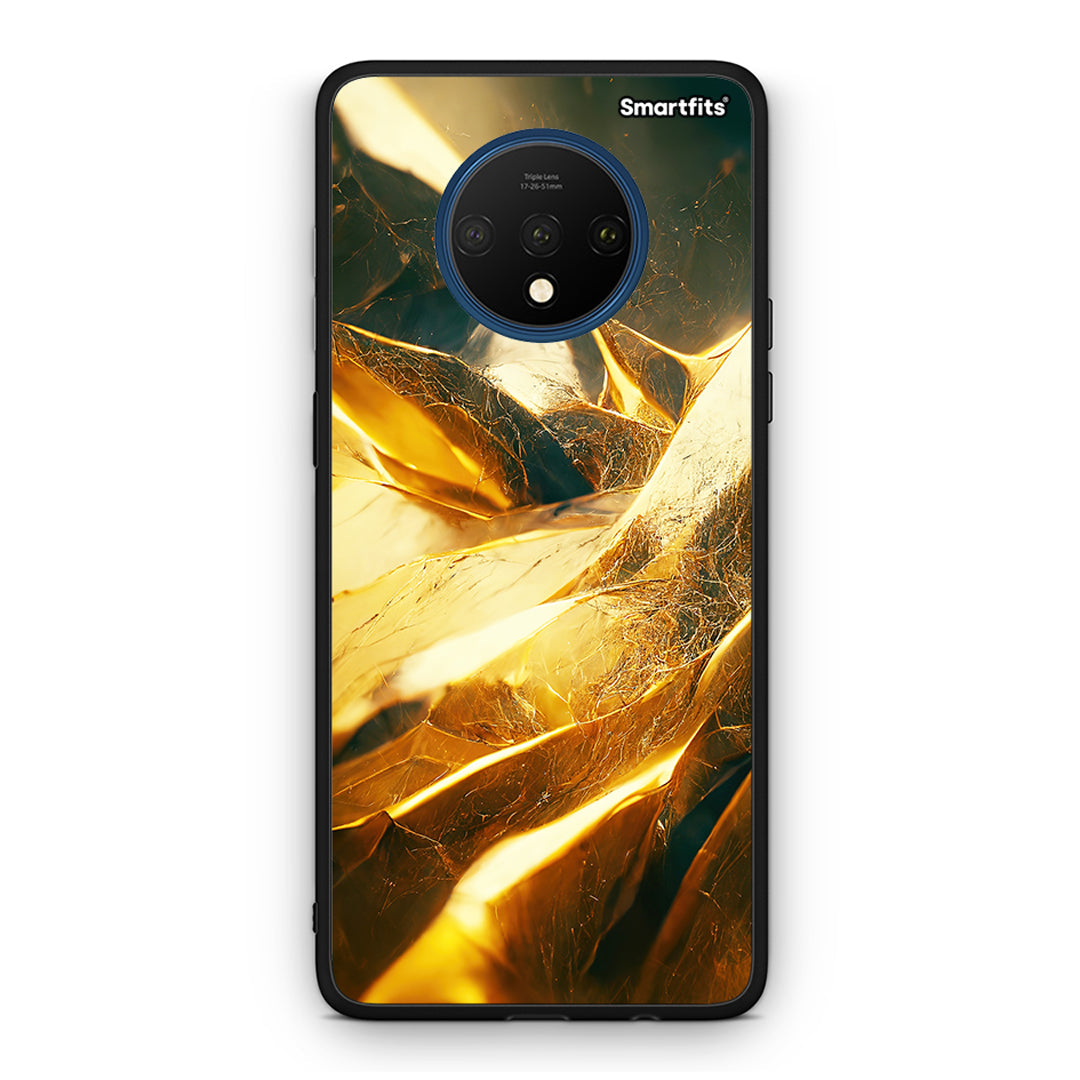 OnePlus 7T Real Gold θήκη από τη Smartfits με σχέδιο στο πίσω μέρος και μαύρο περίβλημα | Smartphone case with colorful back and black bezels by Smartfits